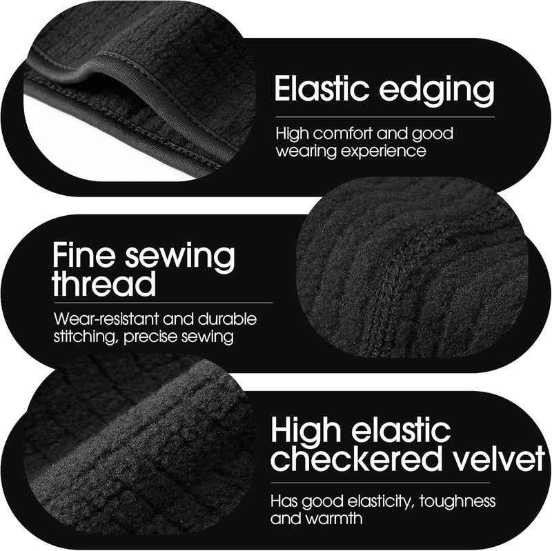 Long Long 2 Pack Winter Ear Warmers for Women Men | Moisture Wicking Fleece Earmuff Headbands-Cold Weather Running Ski Cycling - Image 2